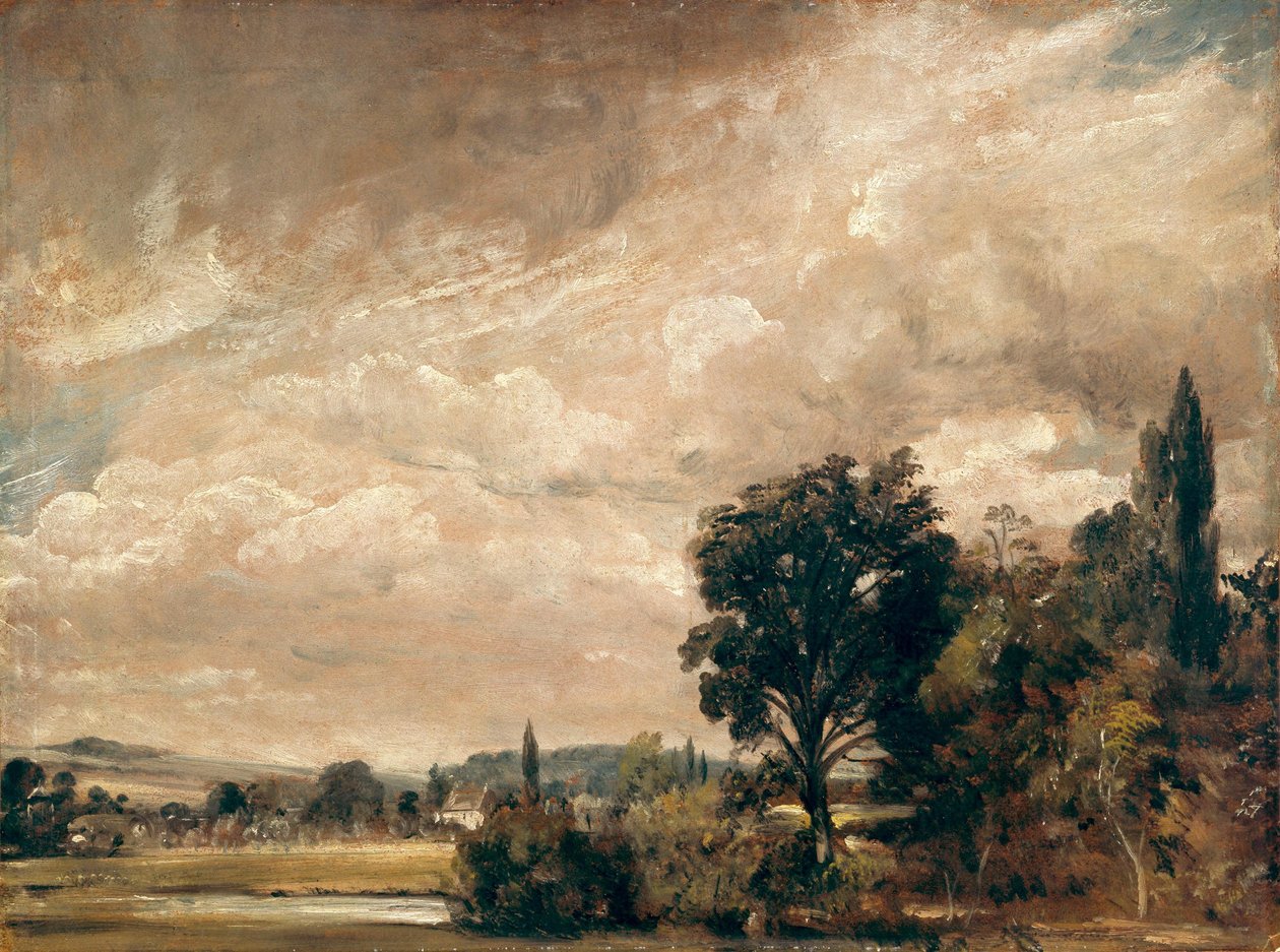 Harnham Ridge vom Haus des Archidiakons Fisher, Salisbury von John Constable