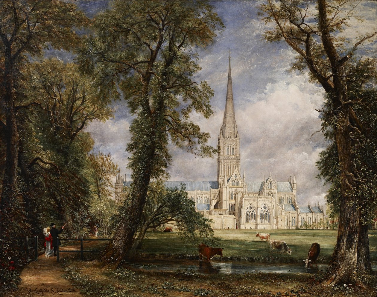Kathedrale von Salisbury vom Garten des Bischofs von John Constable
