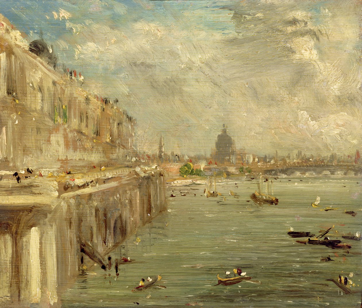 Somerset House Terrasse von der Waterloo-Brücke, ca. 1819 von John Constable