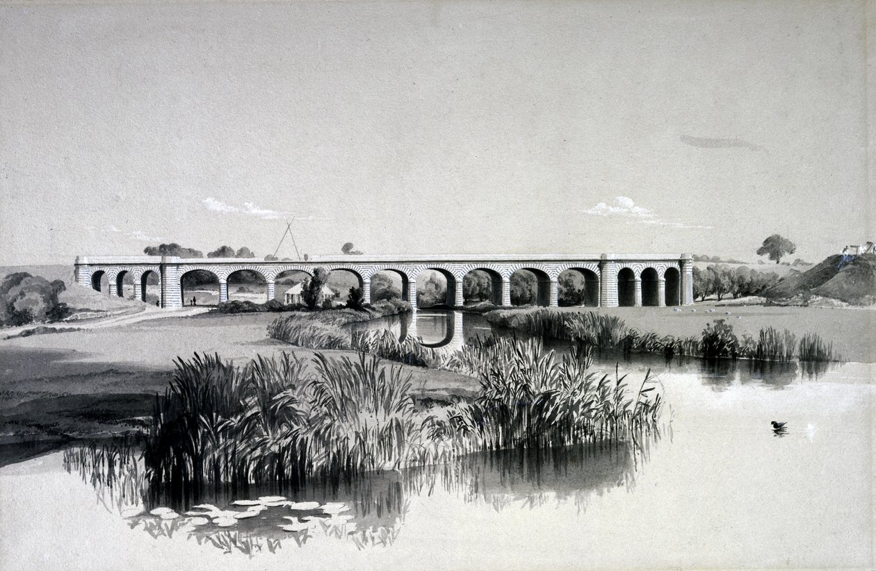 Avon Viadukt, Wolston, 2. Juli 1837 von John Cooke Bourne