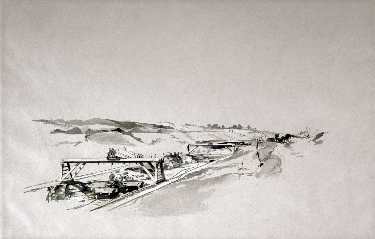 Blisworth Cutting, Northamptonshire, September 1838 von John Cooke Bourne