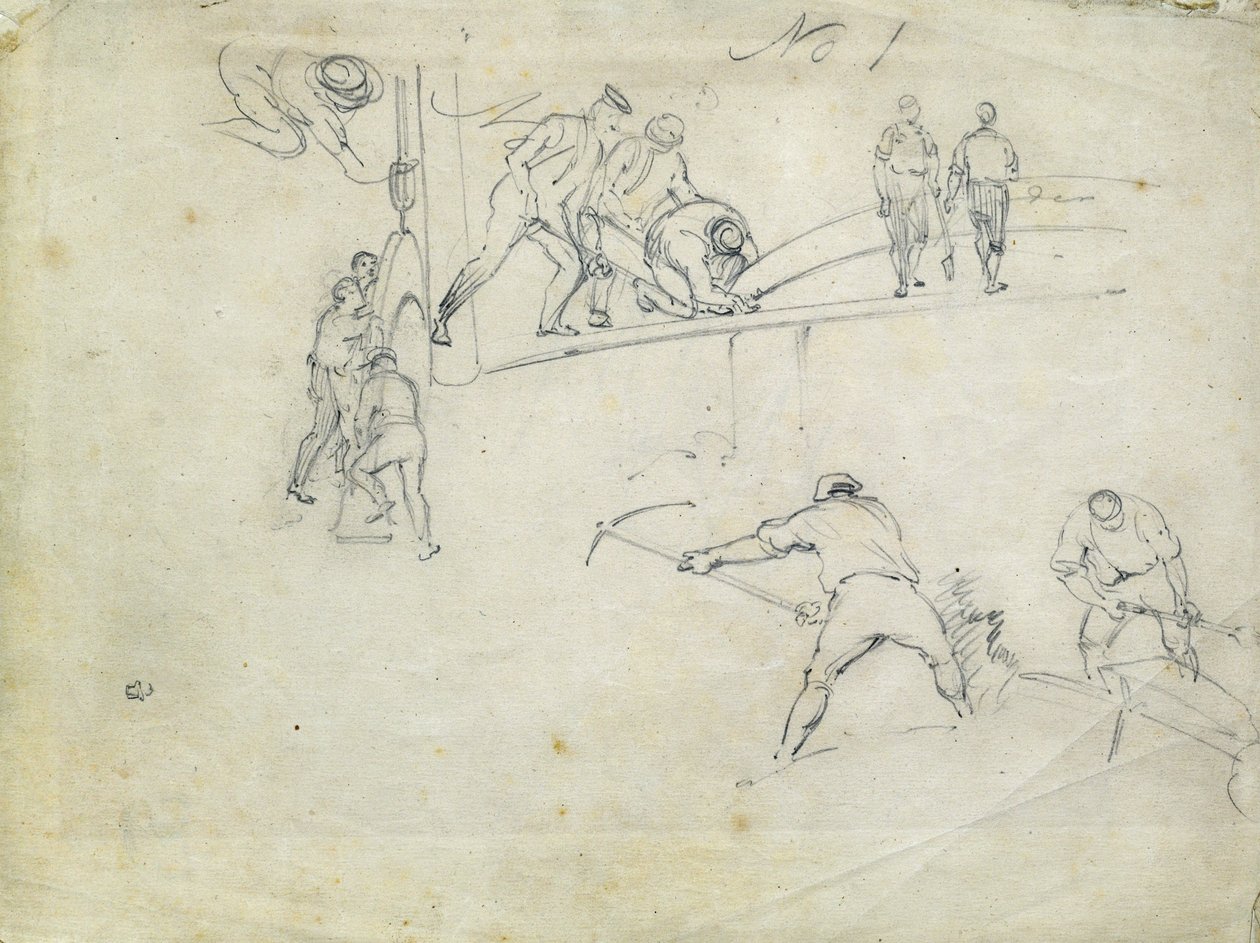Bau der London- und Birmingham-Eisenbahn, ca. 1835 von John Cooke Bourne