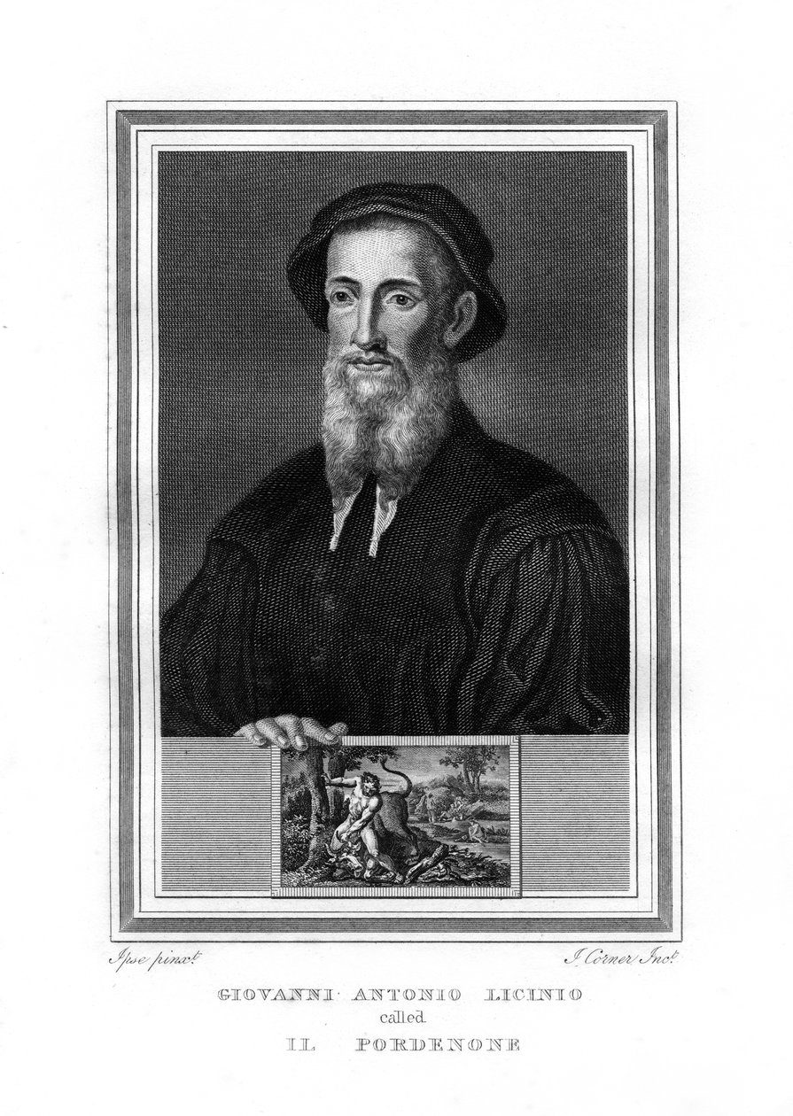 Il Pordenone, italienischer Maler der venezianischen Schule, 1825 von John Corner