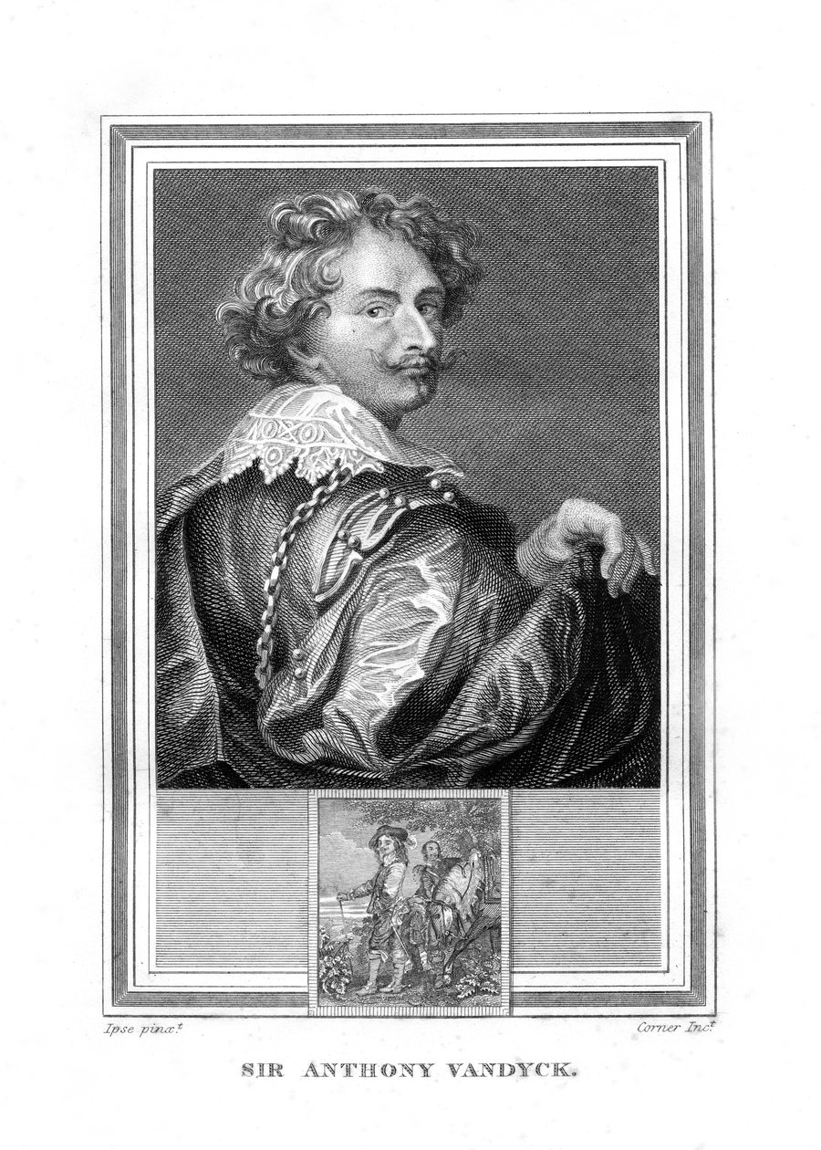 Sir Anthony Anton van Dyck, 1599-1641, flämischer Maler, 1825 von John Corner