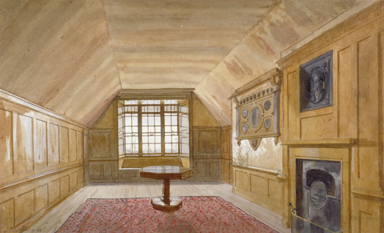Innenraum des Ratssaals im Weißen Turm, Tower of London, Stepney, London, 1883 von John Crowther