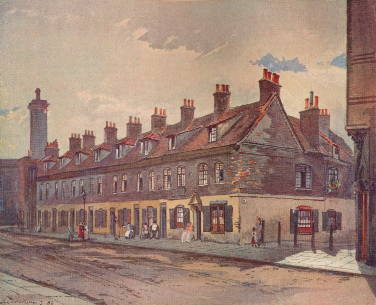 Alte Häuser in der Pye Street, Westminster, London, 1883 1926 von John Crowther