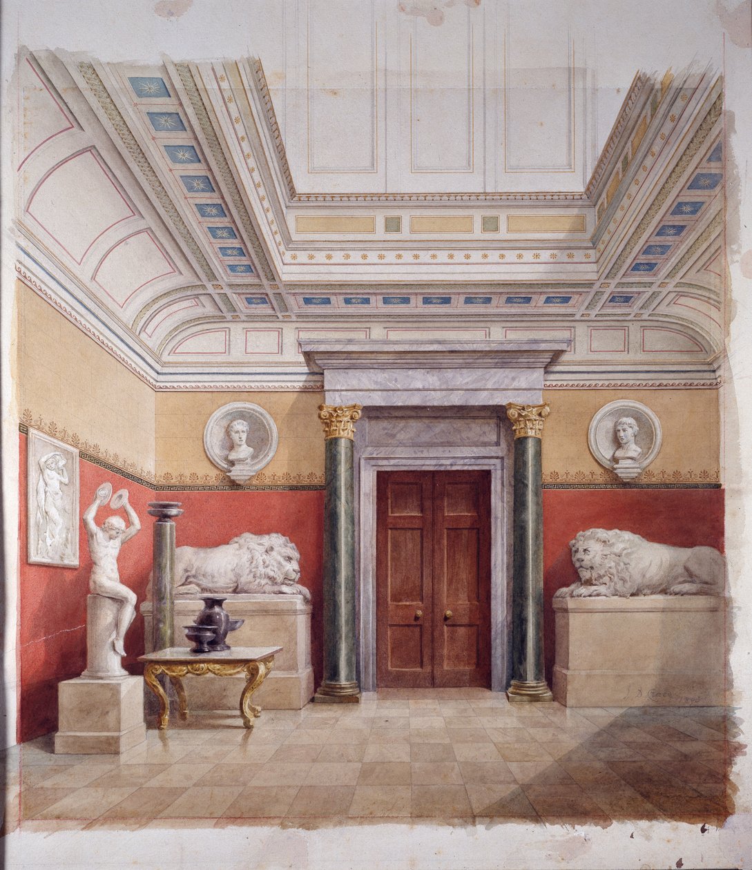 Die Skulpturengalerie, Nordende, ca. 1870 von John Dibblee Crace