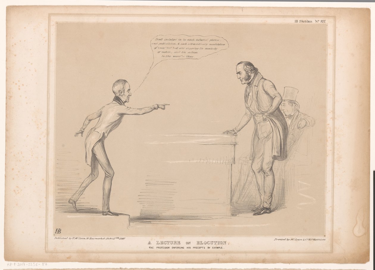Spottdarstellung mit Roebuck und Lord Bentinck von John Doyle
