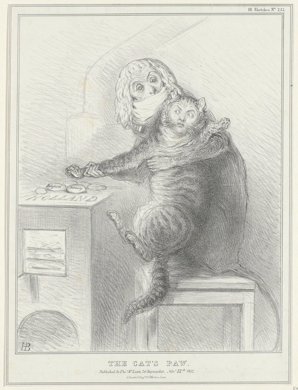 Karikatur auf Talleyrand und Palmerston, 1832 von John Doyle