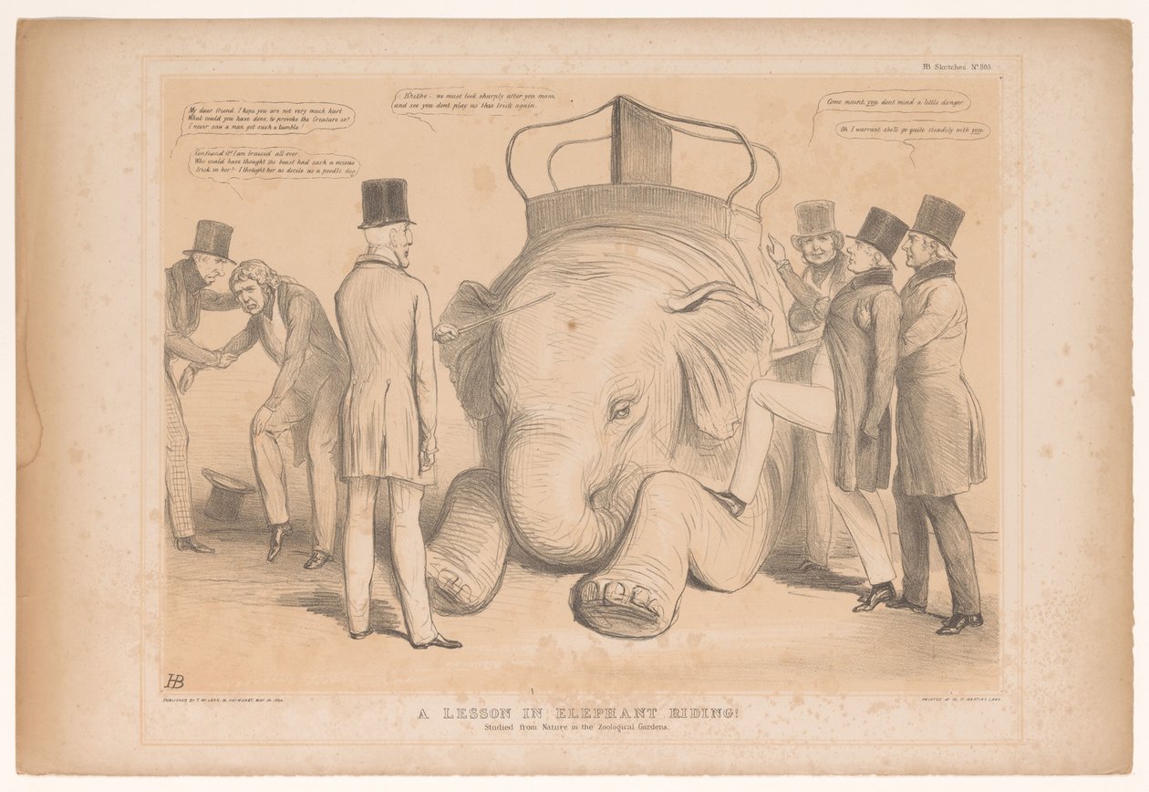 Karikatur über die Ernennung von Henry Hardinge zum Gouverneur von Indien von John Doyle