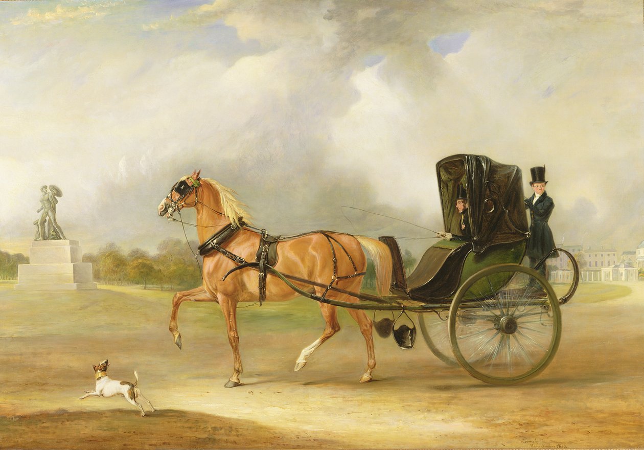 William Massey-Stanley fährt seinen Cabriolet im Hyde Park, 1833 von John E. Ferneley