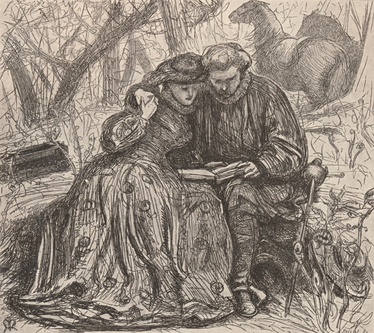 Illustration aus Sister Annes Probation, ca. 1850-1890, 1923 von John Everett Millais