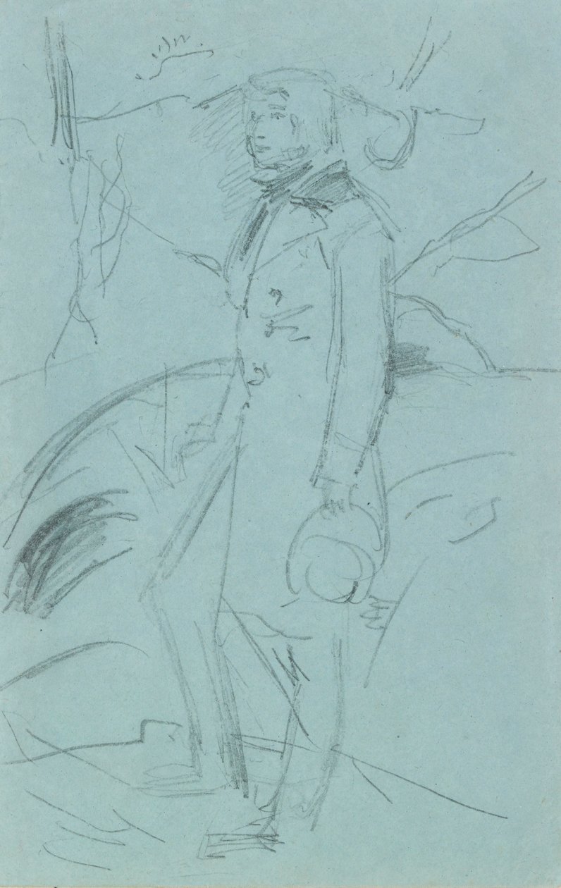 Vorläufige Skizze für das Porträt von John Ruskin von John Everett Millais
