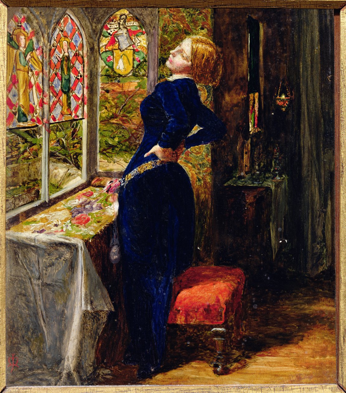 Studie für Mariana in der Grabenburg von John Everett Millais