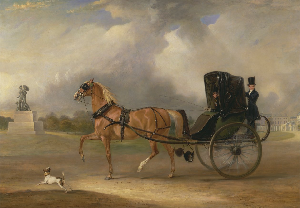 William Massey-Stanley fährt seinen Cabriolet im Hyde Park von John Ferneley