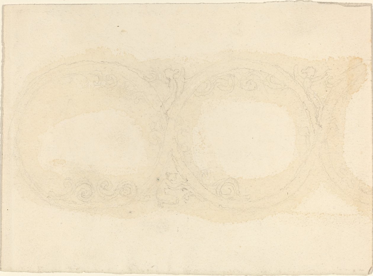 Ornamentaler Rand mit geflügelten Frauenfiguren von John Flaxman