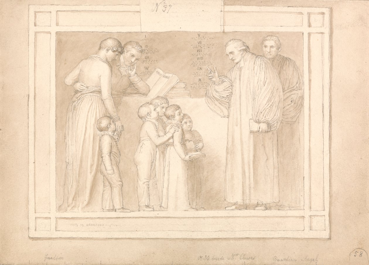 Studie für ein Denkmal für den Reverend John Clowes von John Flaxman