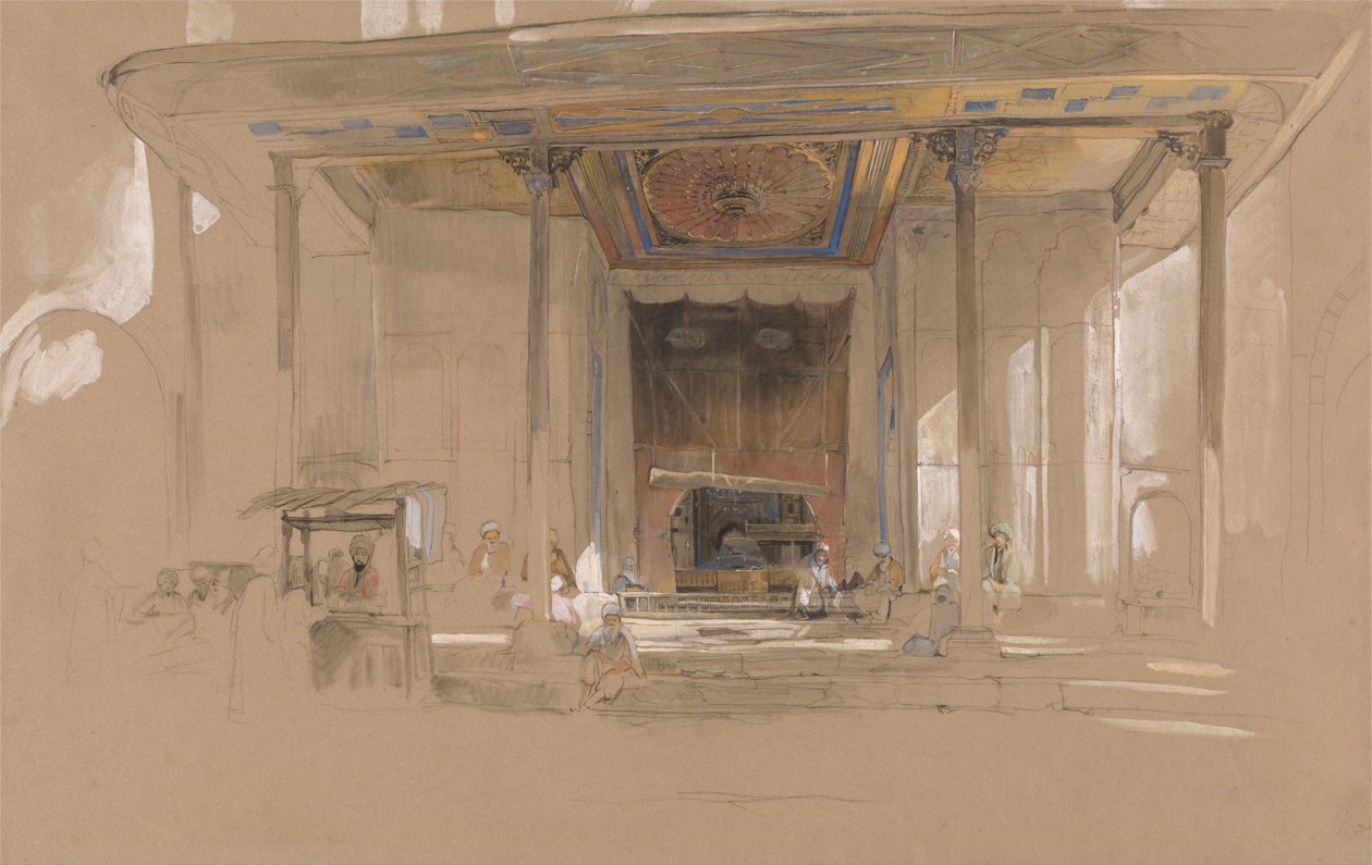 Haupteingang der Großen Moschee (Ulu Cami), Bursa, Türkei von John Frederick Lewis