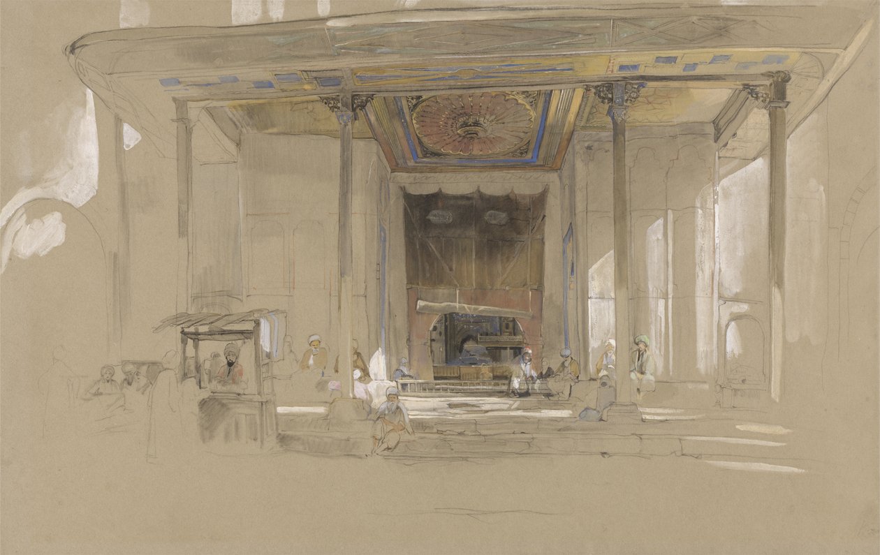 Haupteingang der Großen Moschee (Ulucami) Bursa, Türkei von John Frederick Lewis