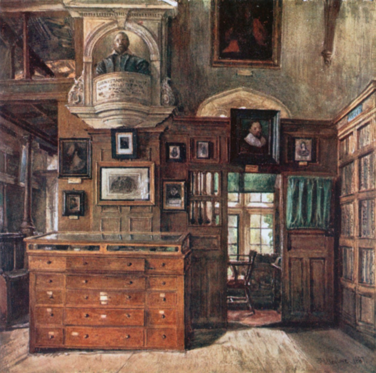 Eine "Studie" in der Bodleian Library von John Fulleylove