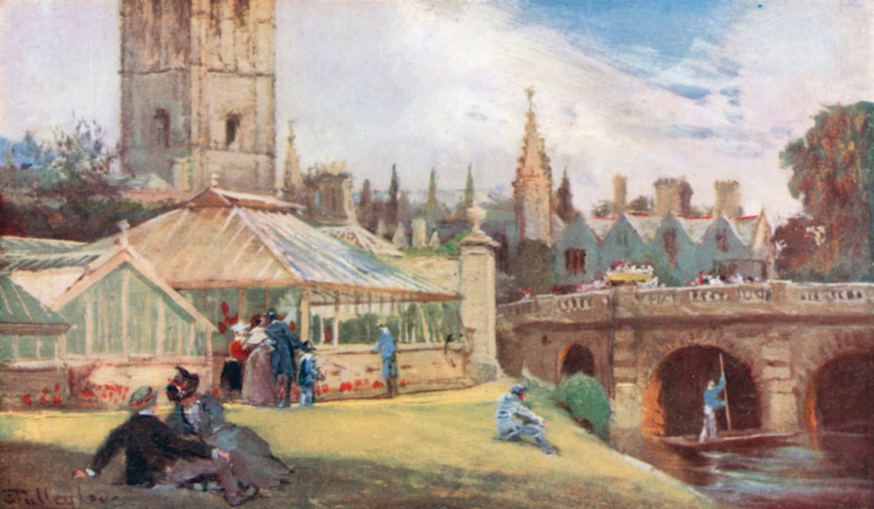 Magdalen College, vom Botanischen Garten aus von John Fulleylove