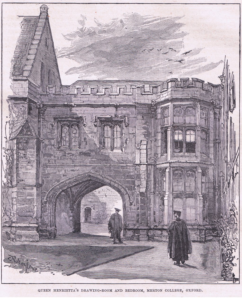 Königin Henriettas Zeichenzimmer und Schlafzimmer, Merton College, Oxford von John Fulleylove