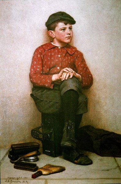 Schuhputzerjunge, New York von John George Brown