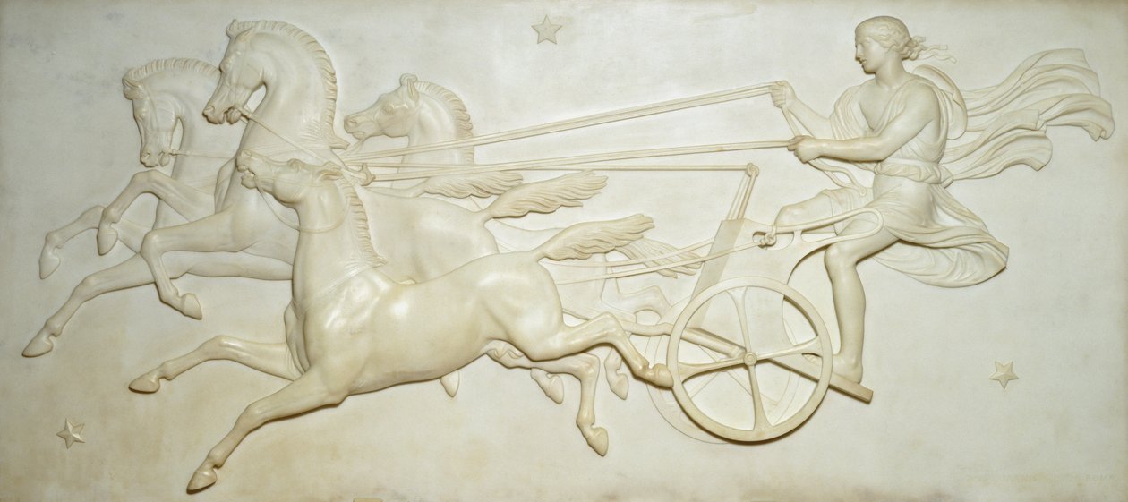 Relief von Phaeton, der den Sonnenwagen lenkt (Marmor) von John Gibson