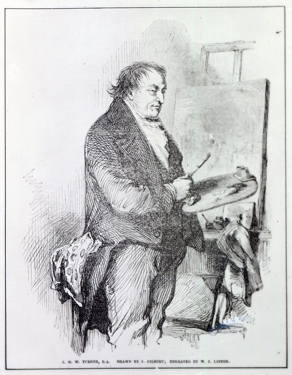 Joseph Mallord William Turner, graviert von W.J. Linton, ca. 1837 von John Gilbert