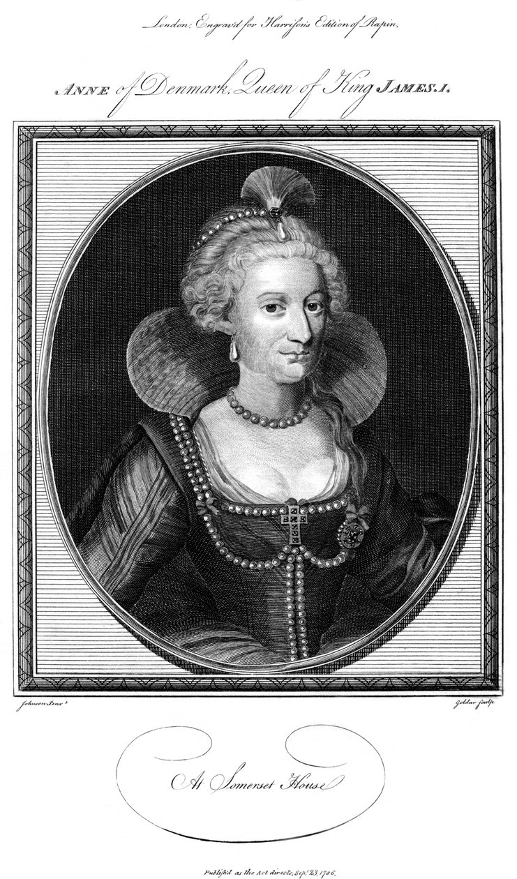 Anne von Dänemark 1574-1619, Königin von König James I., 1786 von John Goldar