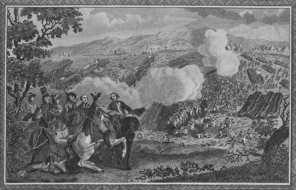 Die Schlacht von Minden oder Thornhausen in Westfalen, 1759, 1785 von John Goldar