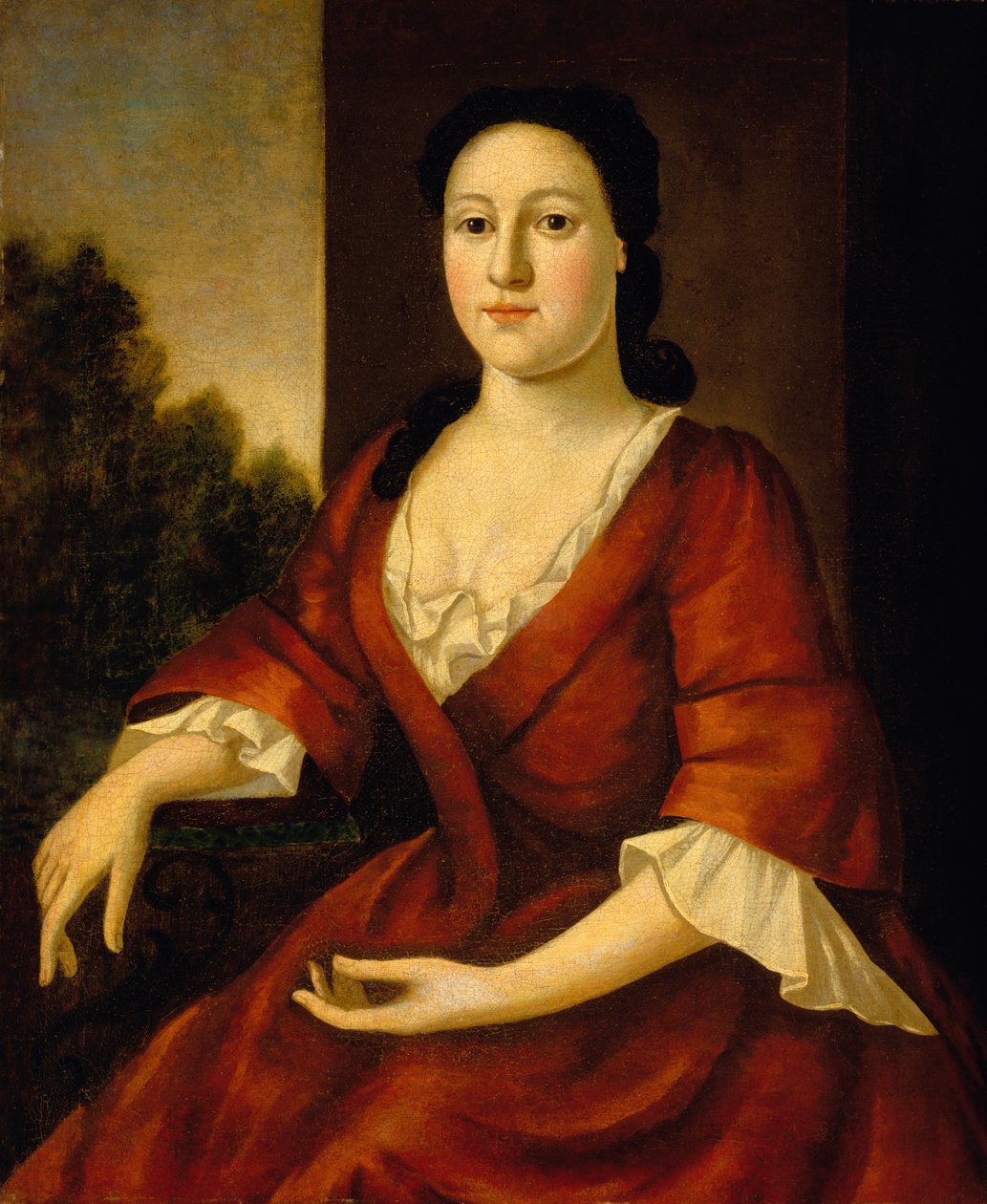 Porträt von Mrs. John Greenleaf, geb. Priscilla Brown (geb. 1725) ca. 1748 von John Greenwood