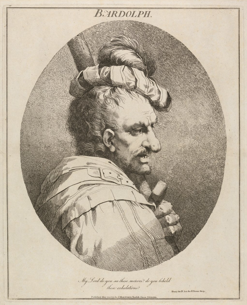Bardolph, "Henry IV", Teil II, Akt II, Szene IX von John Hamilton Mortimer