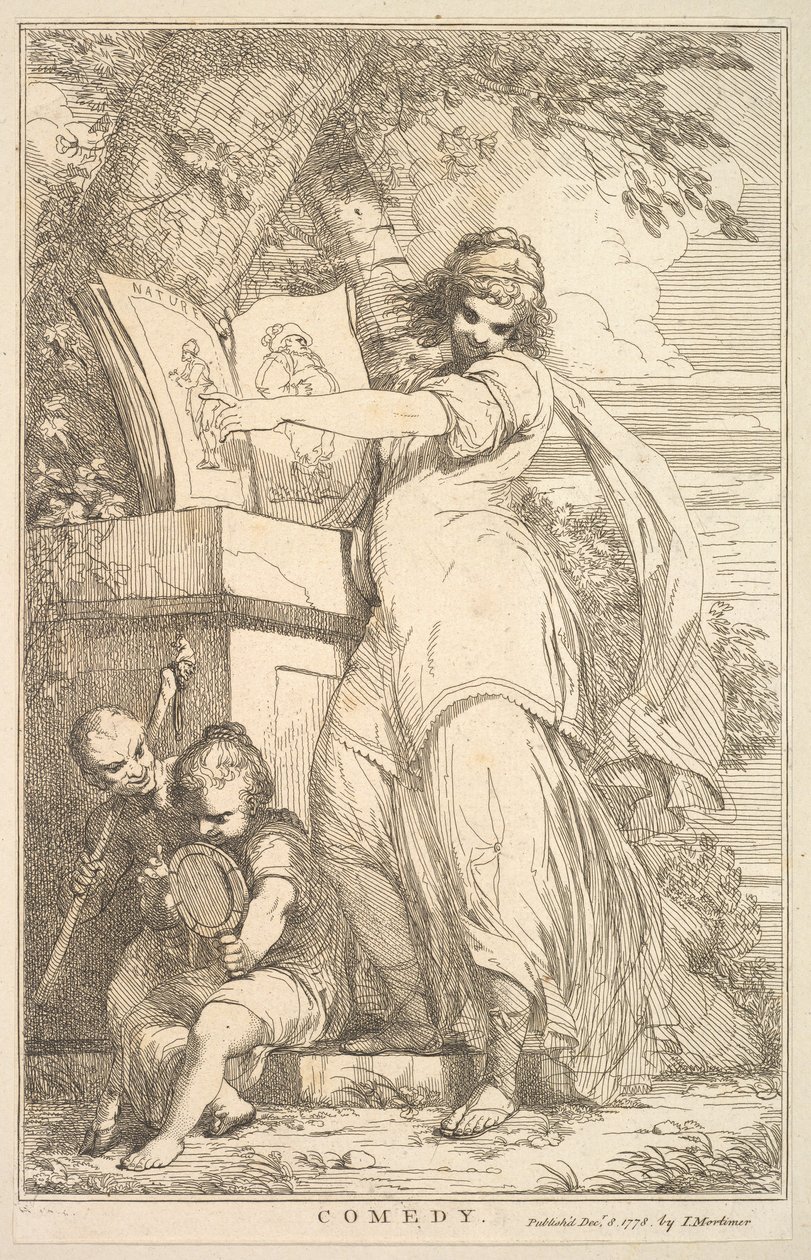 Komödie aus Fünfzehn Radierungen, Sir Joshua Reynolds gewidmet, 8. Dezember 1778 von John Hamilton Mortimer