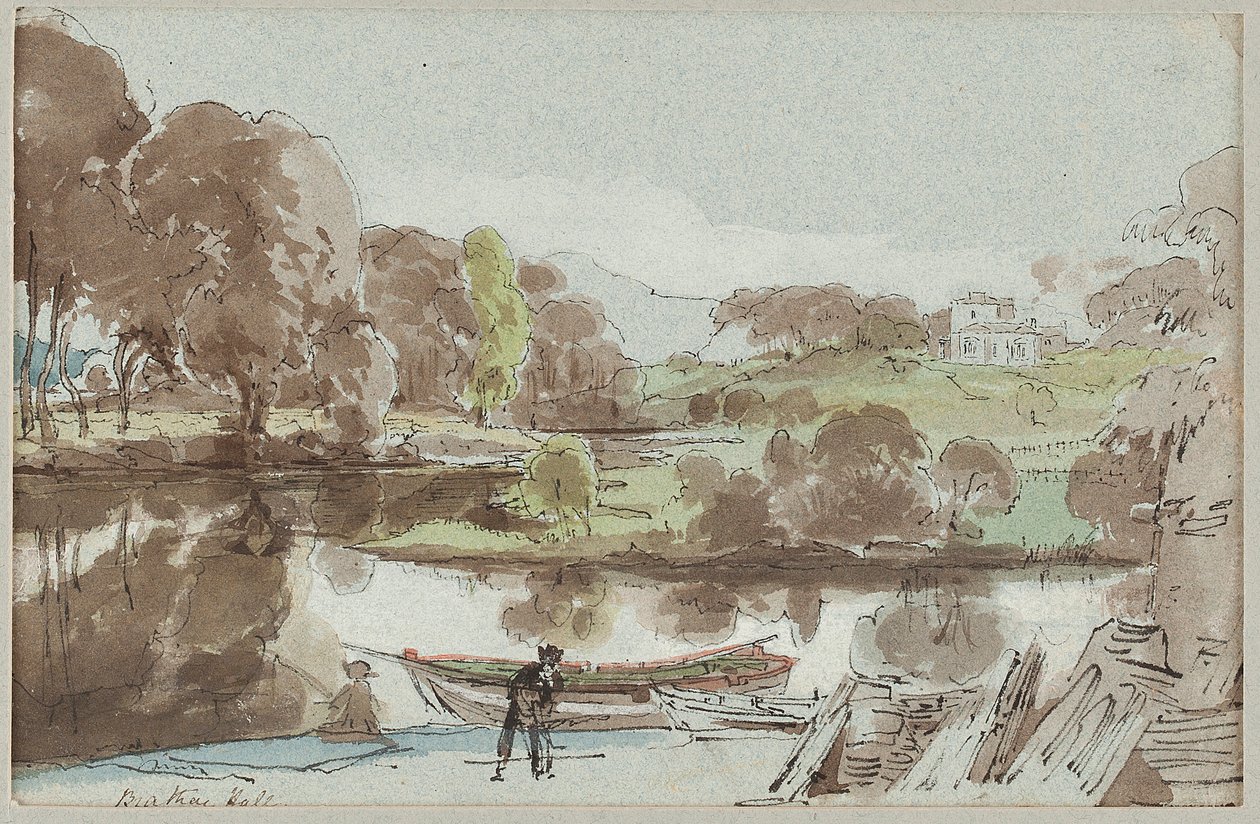 Brathay Hall von Osten, Lake District, Cumbria, 1810 von John Harden