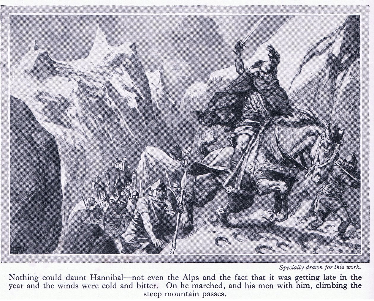 Wie Hannibal die Alpen überquerte, ca. 1950 von John Harris Valda