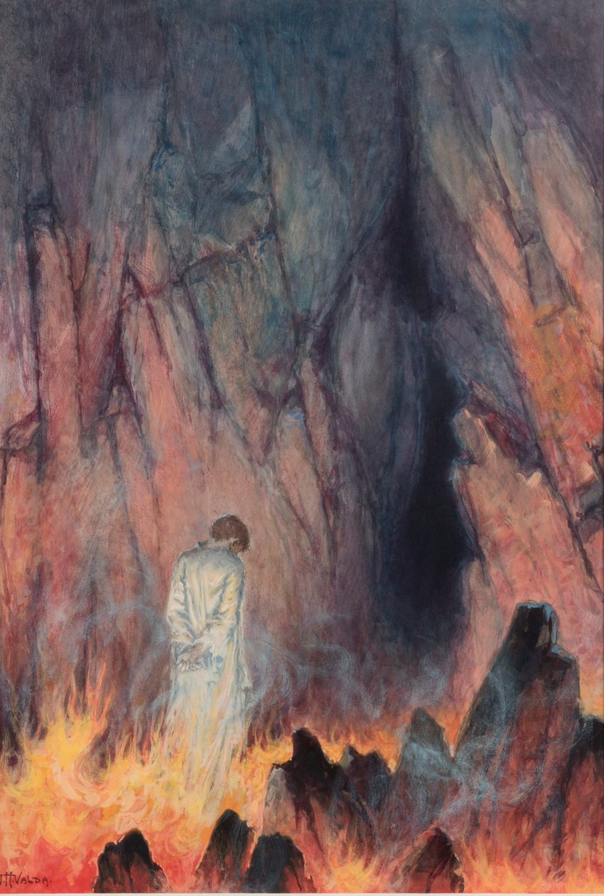 Der Geist der Menschlichkeit, der ins Unbekannte übergeht (Bleistift und Kreide auf Papier) von John Harris Valda