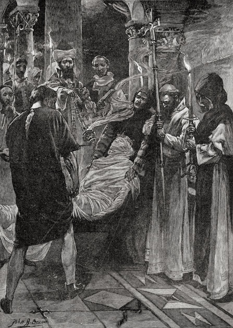 Die Beerdigung von König Ethelbert von Kent, aus dem Buch 