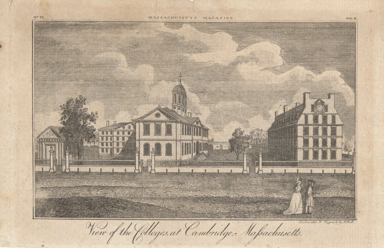 Ansicht der Colleges in Cambridge, Massachusetts von John Henry Hill