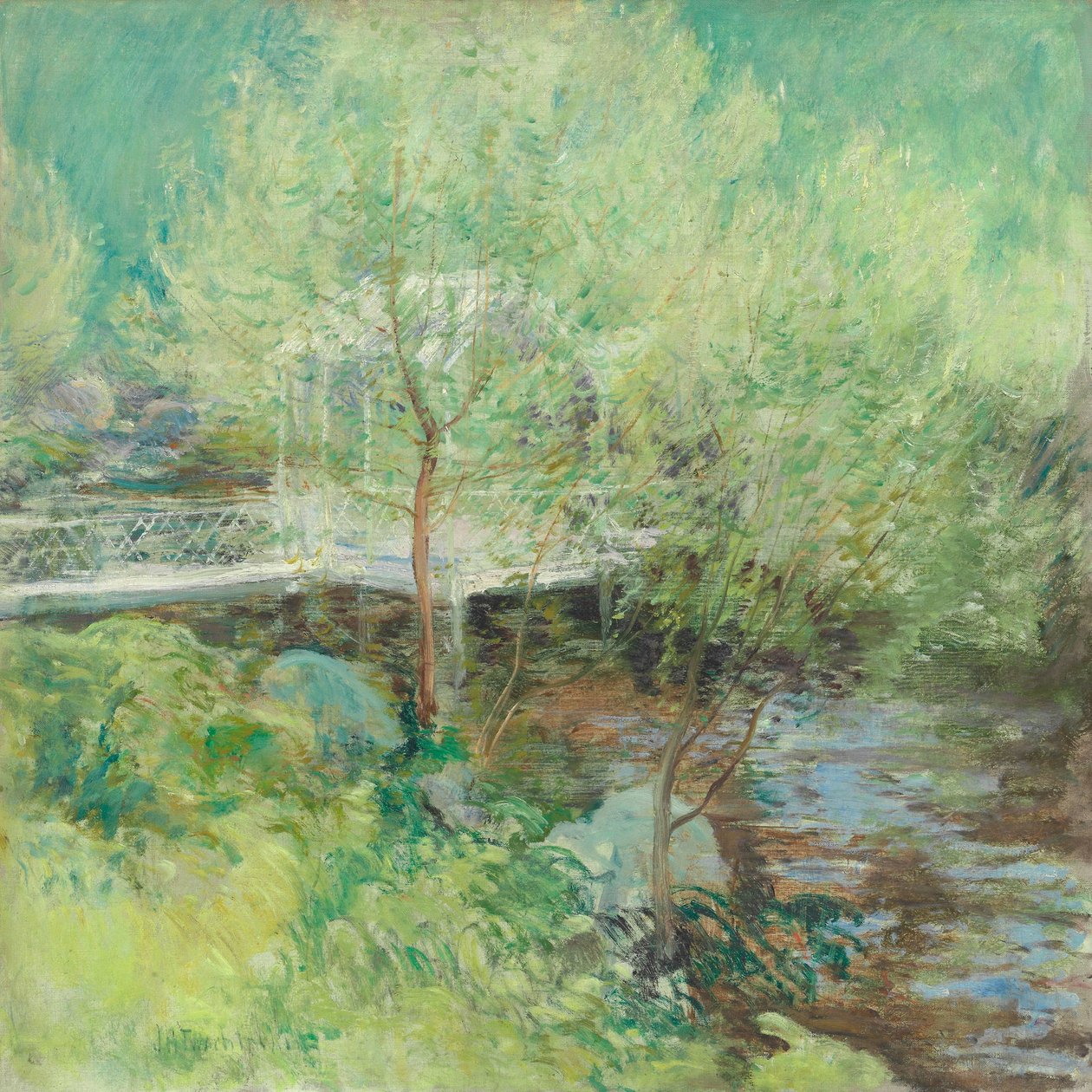 Die weiße Brücke, nach 1895 von John Henry Twatchman