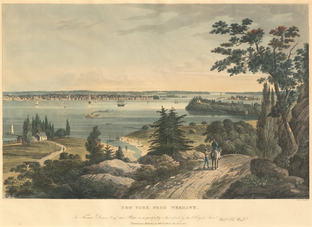 New York von Weehawk von John Hill. after William Guy Wall