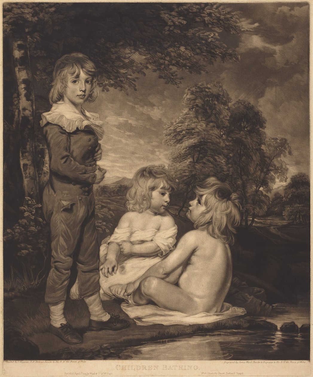 Badende Kinder (Die Hoppner-Kinder) von John Hoppner
