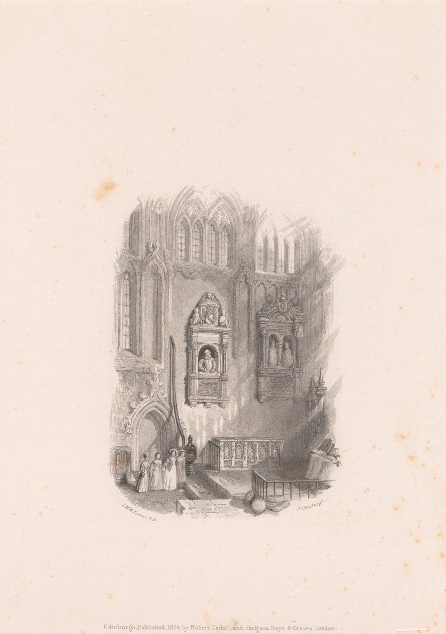 Shakespeares Denkmal in der Kirche in Stratford upon Avon von John Horsburgh