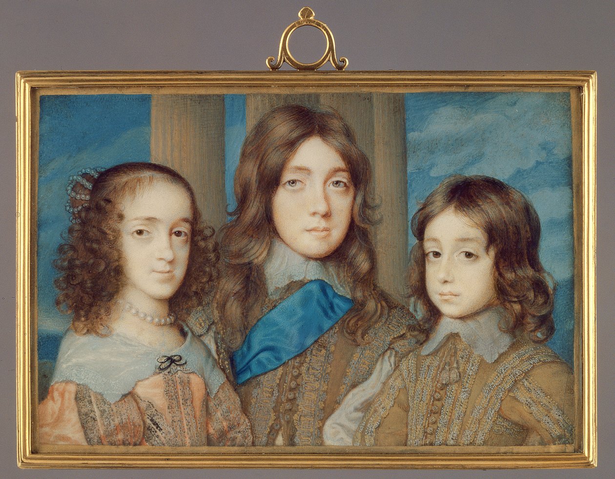 Nr. 3877 Kinder von Karl I.: James, Herzog von York, Prinzessin Elizabeth, Henry, Herzog von Gloucester, 1646-47 von John Hoskins