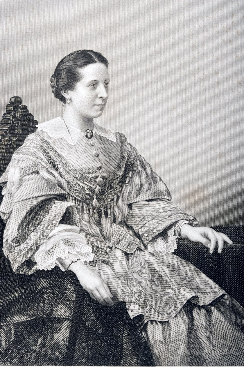 Clara Novello (1818-1908) graviert von D.J. Pound nach einem Foto, aus 