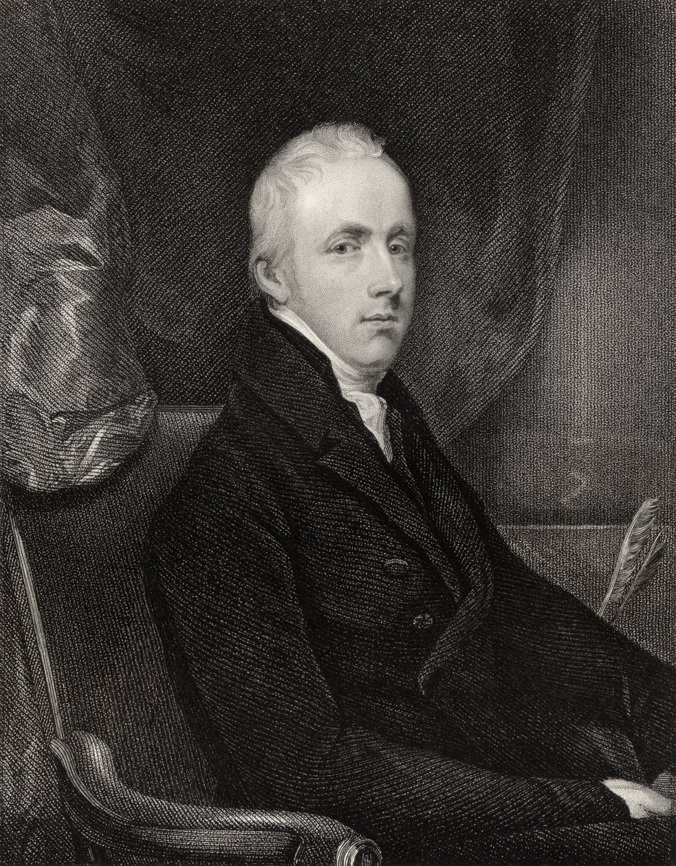 George Howard, 6. Earl of Carlisle, graviert von T.A. Dean, aus 