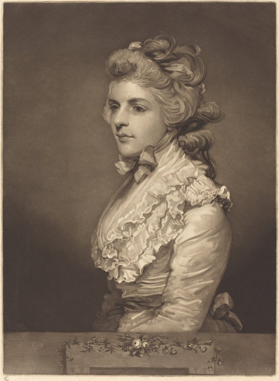 Miss Kemble in einem weißen Kleid von John Jones after Sir Joshua Reynolds