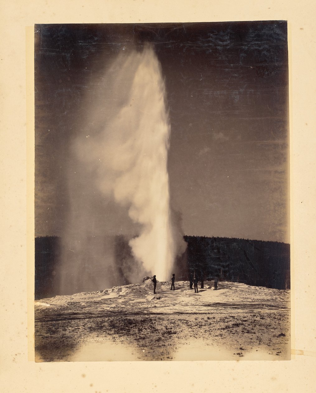 Old Faithful beim Ausbruch von John K. Hillers