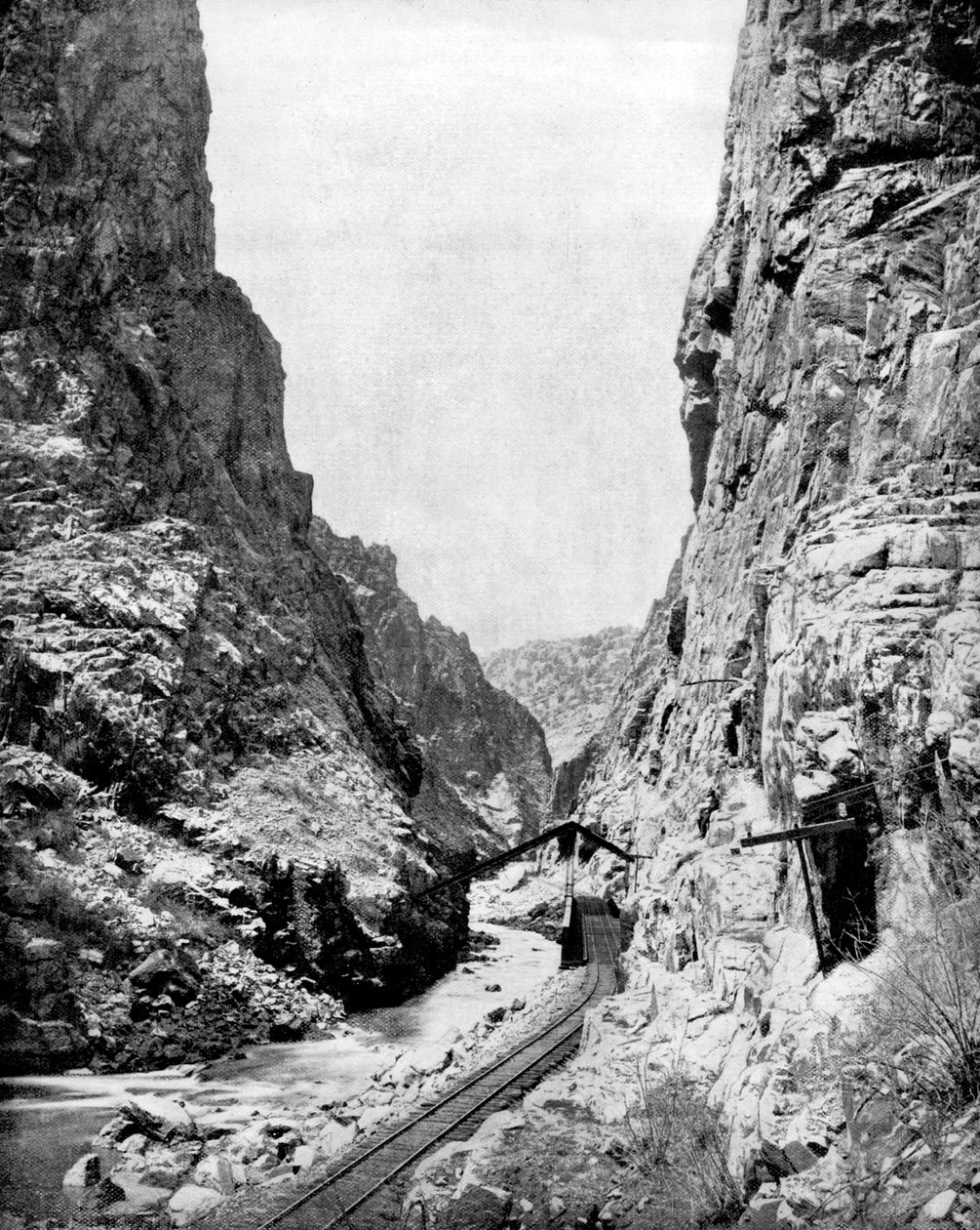 Royal Gorge, Colorado, USA, 1893 von John L. Stoddard