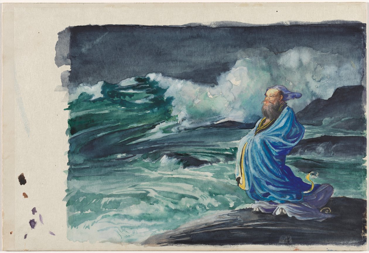 Ein Rishi entfacht einen Sturm, 1897 von John La Farge